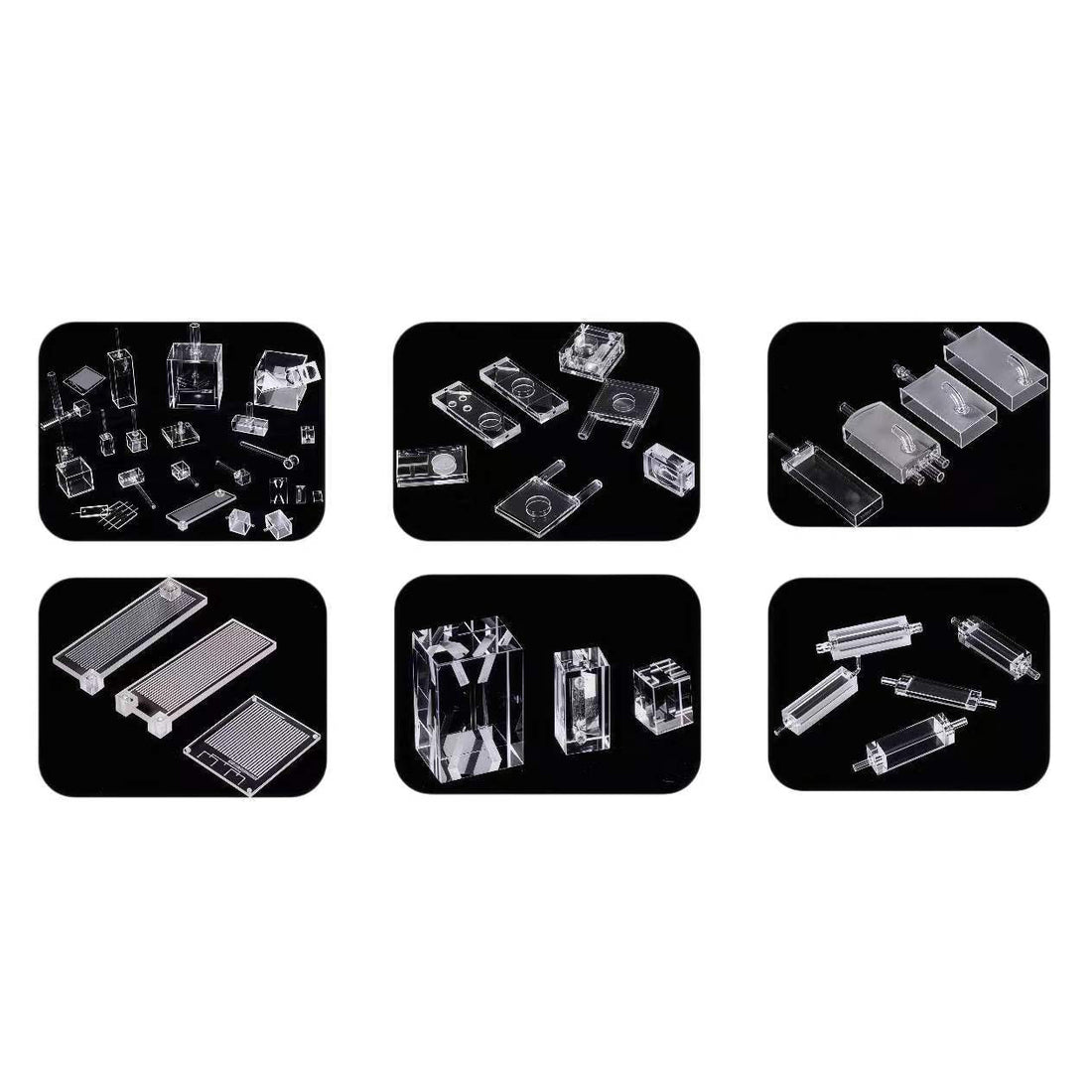 Comparison of quartz, glass, and plastic optical cuvettes for spectrophotometry – showing material differences, spectral transmission ranges, and typical applications in UV-VIS spectroscopy and fluorescence measurements. For research use only.