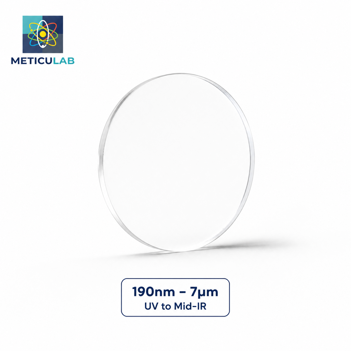 METICULAB UV-Grade CaF₂ Biconcave Meniscus Lens