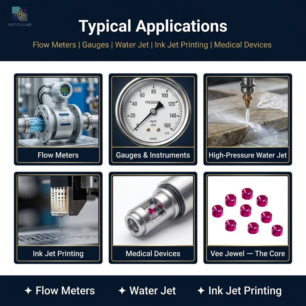 METICULAB™ Precision Vee Jewel Bearing | Synthetic Ruby Sapphire Cone Pivot | OD 0.60-20.00mm