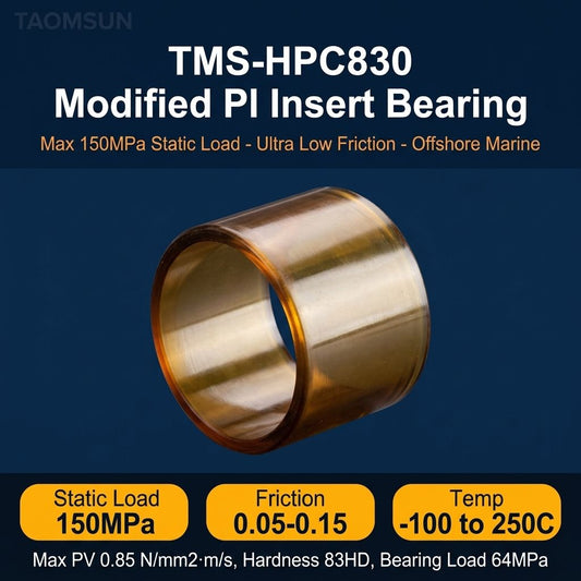 METICULAB HPC826 HPC830 Insert Bearings Modified PPS PI Corrosion Resistant 150MPa High Load for Offshore Marine