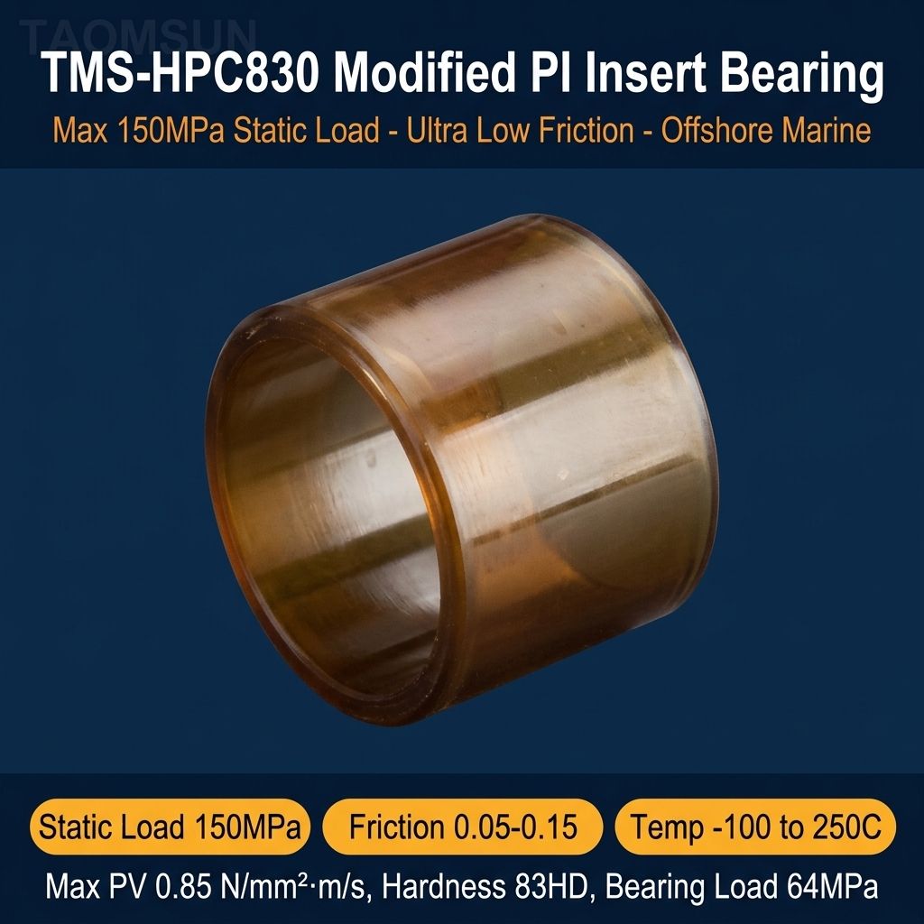 METICULAB HPC826 HPC830 Insert Bearings Modified PPS PI Corrosion Resistant 150MPa High Load for Offshore Marine