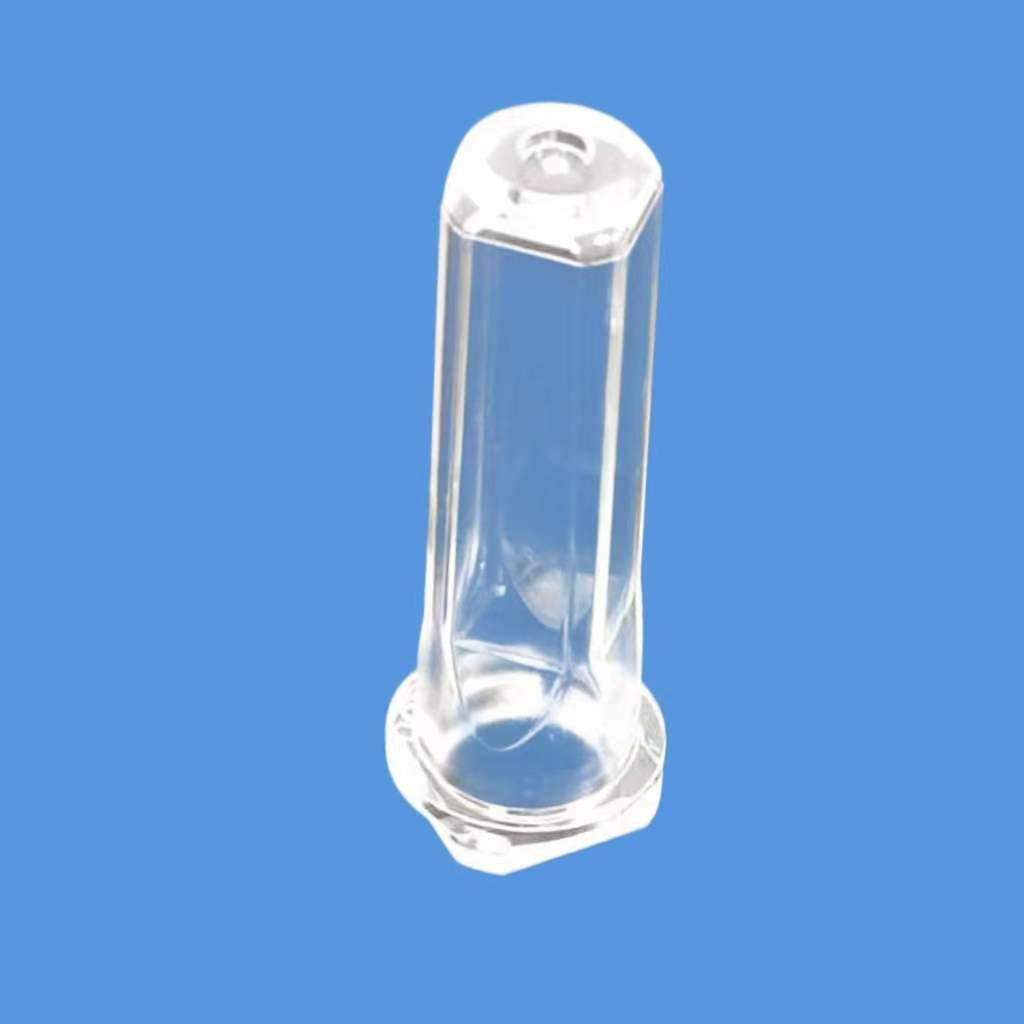 Single coagulation analyzer cup, high optical clarity, for clinical diagnostics
