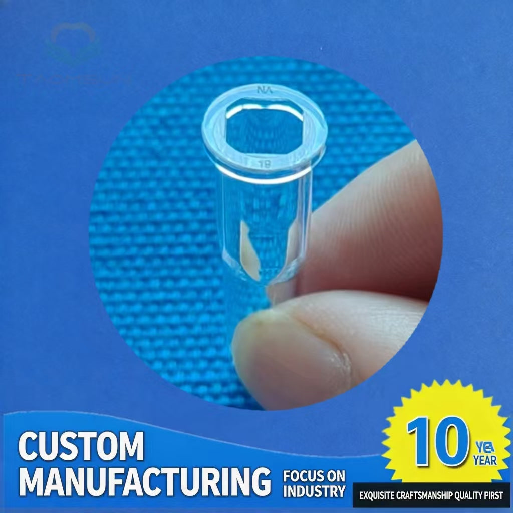 PS Optical Disposable Sample Cuvette, Round & Square Hole Transparent Testing Spare Parts Compatible with CS300 Laboratory Analyzer | METICULAB