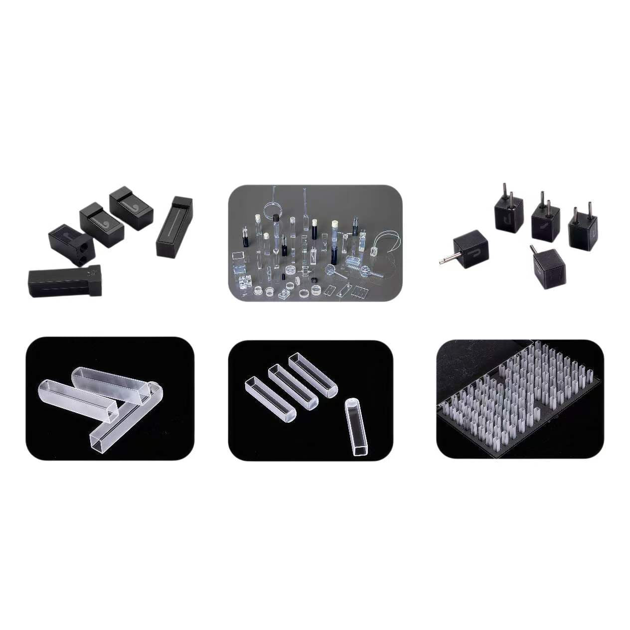 Flow cell cuvettes and reaction cells for environmental testing systems and process analytical technology, OEM customization supported