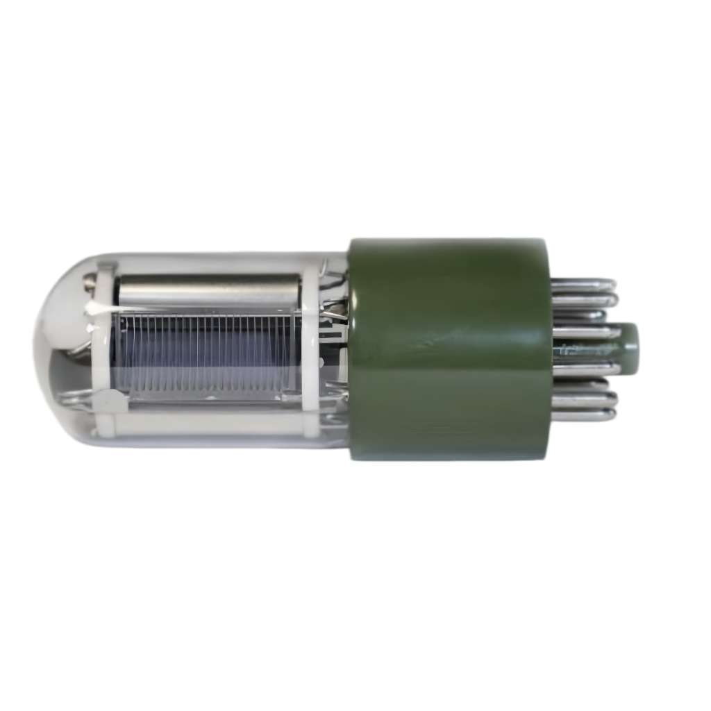 PMT-S102 side-on photomultiplier tube – 1 1/8", 9-stage, 165–900 nm spectral response, gain 8×10⁶, for spectroscopy, fluorescence detection, and analytical instrumentation. For research use only.