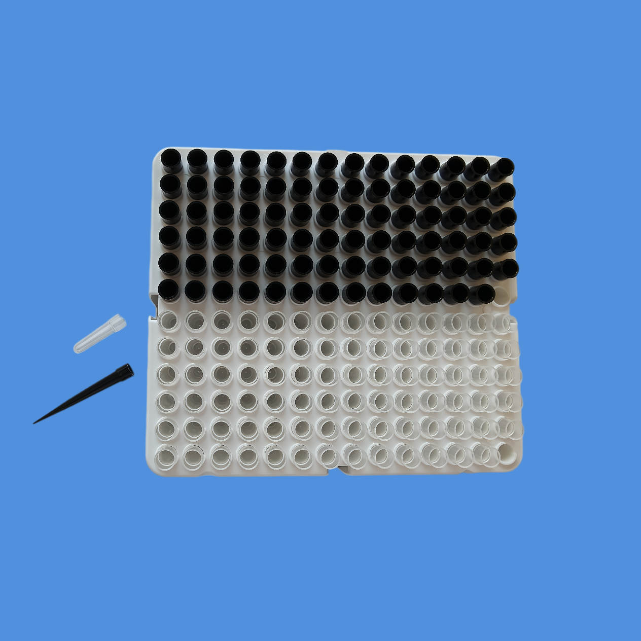 Racked conductive pipette tips, bulk packaging available, compatible consumable