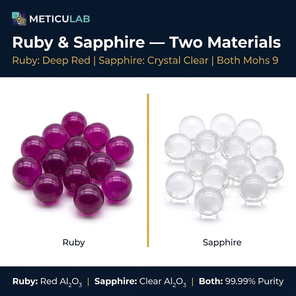 METICULAB™ Precision Sapphire Ruby Balls | G3 G5 G10 Grade | 0.30-12.00mm | Check Valve & Metrology