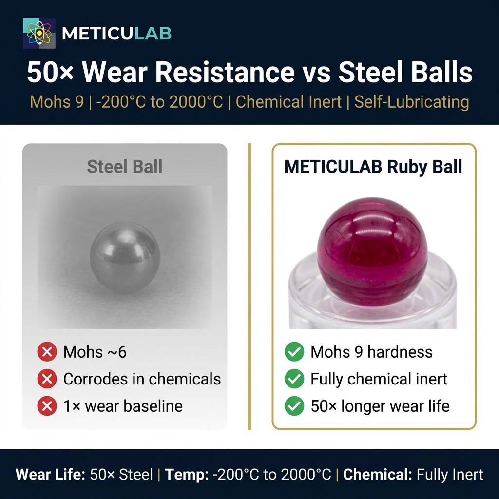 METICULAB™ Precision Sapphire Ruby Balls | G3 G5 G10 Grade | 0.30-12.00mm | Check Valve & Metrology